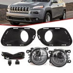 Front Driving Halogen Fog Lights W/ Wiring Black Housing For 14-18 Jeep Cherokee. Fixed Price $39.32.