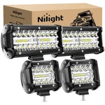 Nilight 2PC 4" Triple Row Led Pods 60W Flood Spot Combo 6000LM Off-road. Fixed Price $92.06.