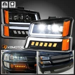 Fits 2003-2007 Chevy Silverado Avalanche Led Drl Projector Headlight+bumper Lamp. Fixed Price $279.38.