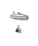 Genuine Mopar Fog Lamp And Bracket Left 68465141AD. Fixed Price $113.62.