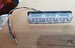 Led Blue 4 Wire Emergency Lights 3/8 Inch Flood Beam Bar - Feniex. Fixed Price $25.00.