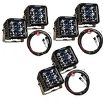 Rigid 3 Pairs Of Radiance Pod Xl 4" Led Lights (blue Backlight) W/ Harness. Fixed Price $1460.97.