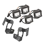 Rugged Ridge A-pillar Kit Textured Black With Four 3" Led Cube Lights W.... Fixed Price $262.20.