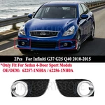 For Infiniti G37 G25 Q40 2010-2015 2PCS Front Fog Light Cover With Chrome Ring. Fixed Price $85.99.