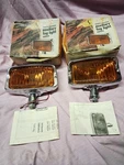 Sears Quartz Halogen Auxiliary Fog Light Amber Pair Nos Japan 55711. Fixed Price $149.99.