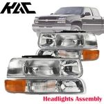 4PCS Headlights Assembly 1999-2002 For Chevy Silverado Bumper Signal Lamp Chrome. Fixed Price $71.99.