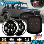 Ironwalls 7" Inch Led Headlights Hi/lo + Tail Combo For Jeep Wrangler Tj. Fixed Price $79.99.