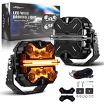 7INCH Led Work Light Pods 270 Beam Pattern White+amber Drl For Jeep Gladiator. Fixed Price $221.79.