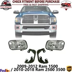 Front Fog Lights With Brackets For 2009-2012 Ram 1500 / 2010-2018 2500 3500. Fixed Price $38.65.