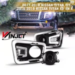 Fit For 2016-2019 Nissan Titan / Xd Fog Lights Chrome Bezels Smoke Lens Lamps. Fixed Price $55.99.