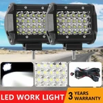 2X 4'' Quad Row Led Work Light Bar Spot Lamps Offroad Car Suv 4WD Truck W/ Wire. Fixed Price $27.99.