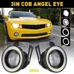 Universal 2PCS 3" 6000K White Led Fog Light Projector Angel Eye Halo Ring Lamp. Fixed Price $19.94.