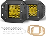 Flush Mount Led Pods, Niking Auto 2PCS 80W 5 Inch Yellow Amber. Fixed Price $48.98.