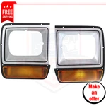 Headlight Doors Kit CH2513122 CH2512122 Pc Silver For 86-90 Dodge D150 Base. Fixed Price $83.99.