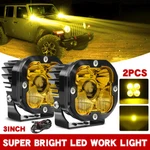 2X3'' Laser Led Work Lamps Driving Light Fog Pods Spot Flood Wire Kits Atv Utv. Fixed Price $94.79.