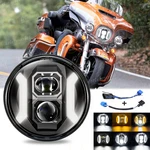 7" Inch Led Headlight White High Low Beam Drl&turn Signal For Harley Davidson. Fixed Price $50.98.