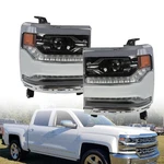 For 2016-2018 Chevy Silverado 1500 Led Chrome Headlight Headlamp Right+left Side. Fixed Price $279.13.