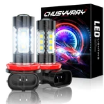 Pair Led Fog Light Bulbs H8/H11 White 6000K High Power Drl Lamps. Fixed Price $7.99.