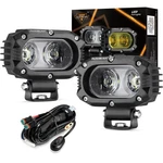 4 Inch Led White Broad Flood Pods, Light. Fixed Price $124.99.
