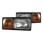 Grote 12"X6" Rectangular Black Euro Headlights W Turn Signal/parking. Fixed Price $161.01.