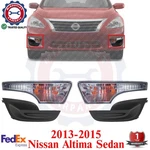 Fog Lamps & Covers Left Right Side Textured For 2013-2015 Nissan Altima Sedan. Fixed Price $142.39.