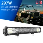 26INCH Nilight Led Bar 297W Spot Flood Combo Tri-row Offroad Driving Boat. Fixed Price $65.99.