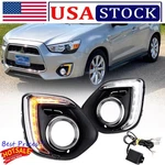 Led Drl Daytime Running Fog Light Cover For Mitsubishi Outlander Sport Asx 13-15. Fixed Price $52.99.