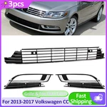 Fits Volkswagen Cc 2013-17 Front Bumper Center Lower Grille Fog Light Set. Fixed Price $50.49.