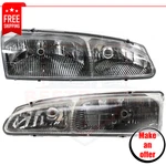 New Headlight Set Of 2 Pieces Halogen Clear Lens For 1996-1997 Mercury Cougar. Fixed Price $180.99.