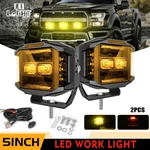 2X 5 Inch Led Amber Offroad Lights Dual Side Shooter Auxiliary Driving Fog Lamps. Fixed Price $143.99.