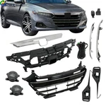 Plastic For Honda Accord 21-23 Front Grill W/chrome Trim Covers+fog Lights Set. Fixed Price $141.18.