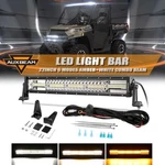 Auxbeam Atv Utv 22" 300W Led Light Bar 6 Mode Amber White Strobe Offroad Driving. Fixed Price $99.99.