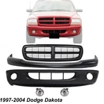 Front Bumper Assembly & Grille / Fog Light Pair For 1997-2004 Dodge Dakota. Fixed Price $394.18.