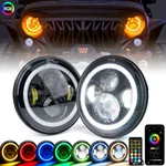 Xprite 7" 90W Led Rgb Halo Drl Headlights For 1997-2018 Jeep Wrangler Tj Lj Jk. Fixed Price $89.99.