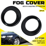 Fit 2007-2010 X3 Bmw E83 Matte Lci Black Bumper Front Fog Light Cover Trim Pair. Fixed Price $14.24.