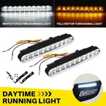 Auto Led Daytime Running Light Drl Driving Turn Signal Fog Lamp White Amber 12V. Fixed Price $31.69.