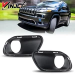 Fog Light Black Bezel Trim Cover Set For 2014 2015 2016 2017 2018 Jeep Cherokee. Fixed Price $21.99.