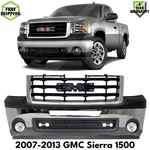 Front Bumper Chrome Kit & Fog Lights Assembly Set For 2007-2013 Gmc Sierra 1500. Fixed Price $720.00.