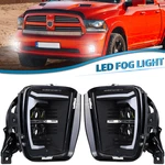 Black Drl Bumper Led Fog Light Assembly For Dodge Ram 1500 2013 14 16 17 2018. Fixed Price $92.99.