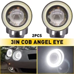 Universal 2 3" White Led Fog Light Projector Angel Eye Halo Ring Waterproof Lamp. Fixed Price $20.13.