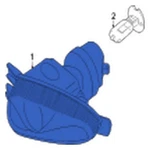 For Jaguar S-type 2000-2004 XR87609 Front Left Fog Light. Fixed Price $322.38.