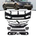 For 2016-2018 Honda Civic Sedan Front Bumper Upper Lower Grille W/ Fog Light. Fixed Price $249.99.