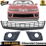 New Front Bumper Grille + Fog Light Bezel Trims For 2014-2015 Chevrolet Camaro. Fixed Price $123.85.
