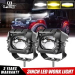 2X 3'' Inch Led Work Light Bar Spot Pods Offroad Driving Fog Lamp Yellow/white. Fixed Price $36.99.