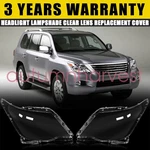 Pair Headlight Lampshade Clear Lens Replacement Cover For Lexus LX570 2007-2012. Fixed Price $65.89.