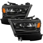 For Ram 1500 19-24 Headlights Driver & Passenger Side Black Drl Bar Projector. Fixed Price $552.59.