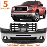 Front Bumper Chrome Kit & Grille Assembly For 2007-2013 Gmc Sierra 1500. Fixed Price $688.79.