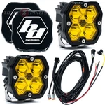 Baja Designs Squadron 2.0 Sport Pair Amber Spot Pod Lights, Wiring, Rock Guards. Fixed Price $319.85.