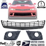 Front Bumper Grille + Fog Light Bezel Trims For 2014-2015 Chevrolet Camaro. Fixed Price $107.47.