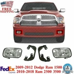 Front Fog Lights With Brackets For 2009-2012 Ram 1500 / 2010-2018 2500 3500. Fixed Price $35.43.